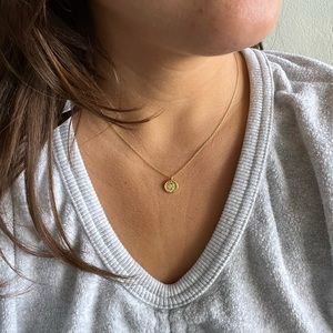 Hamsa CZ Tiny Pendant Necklace